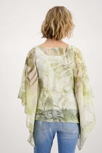 Blusa semitransparente con estampado Monari