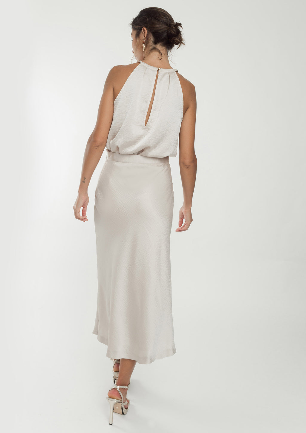 Top ALBA CONDE fluido satinado