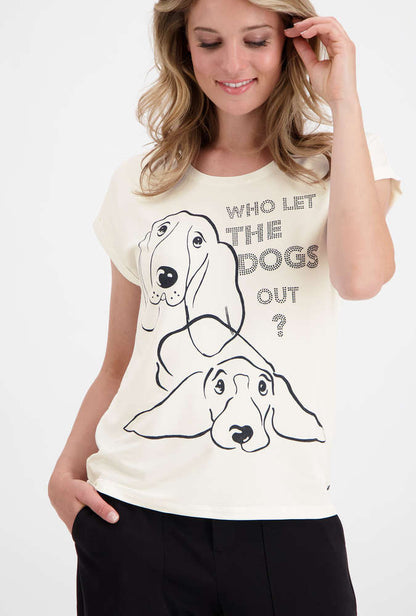 Camiseta estampado perritos Monari