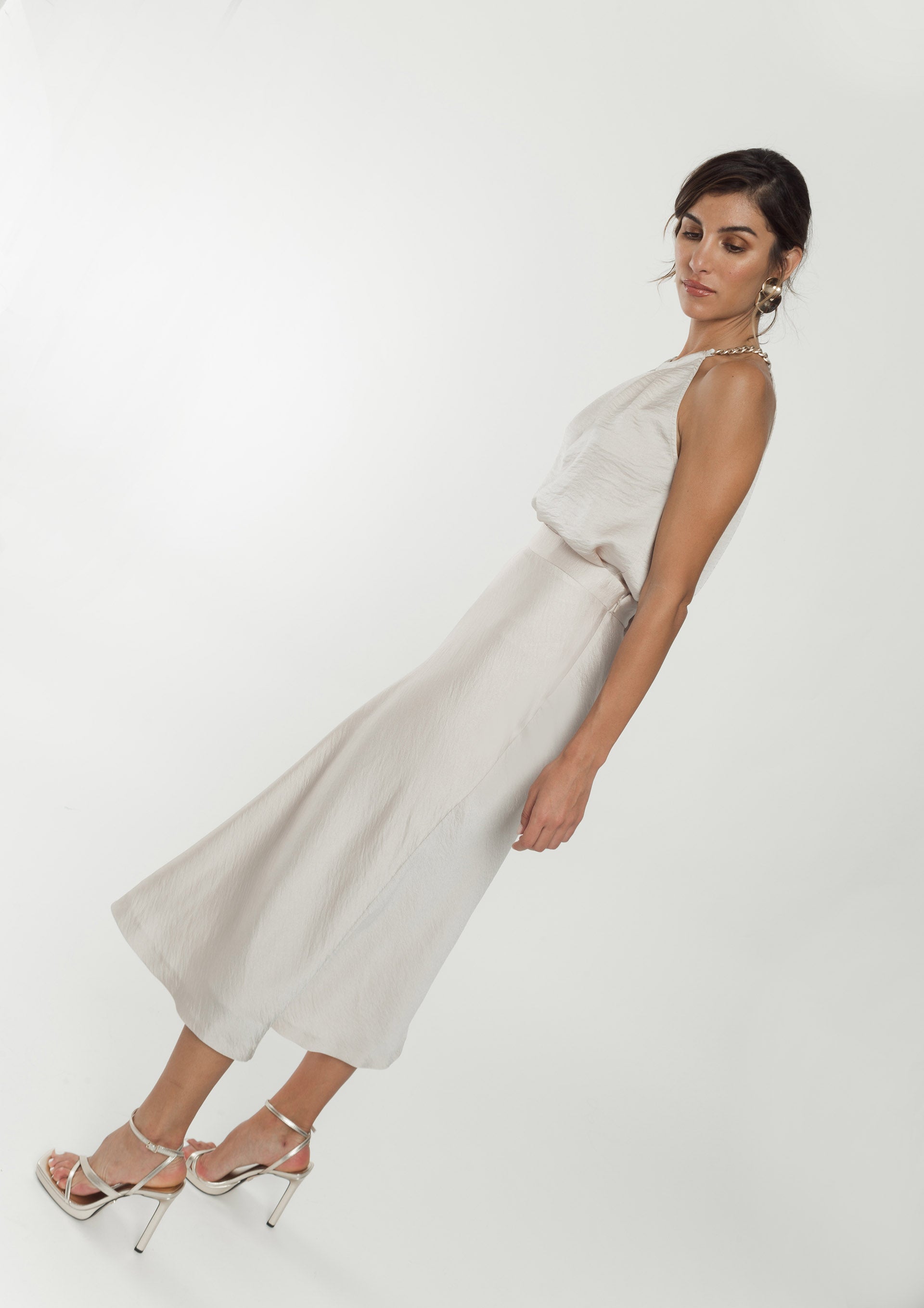 Falda ALBA CONDE midi satinada