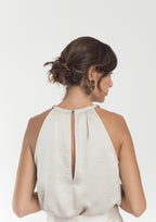 Top ALBA CONDE fluido satinado