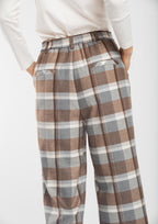 Pantalón ALBA CONDE recto tobillero de cuadros