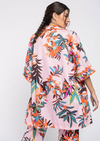 Kimono fluide imprimé multicolore