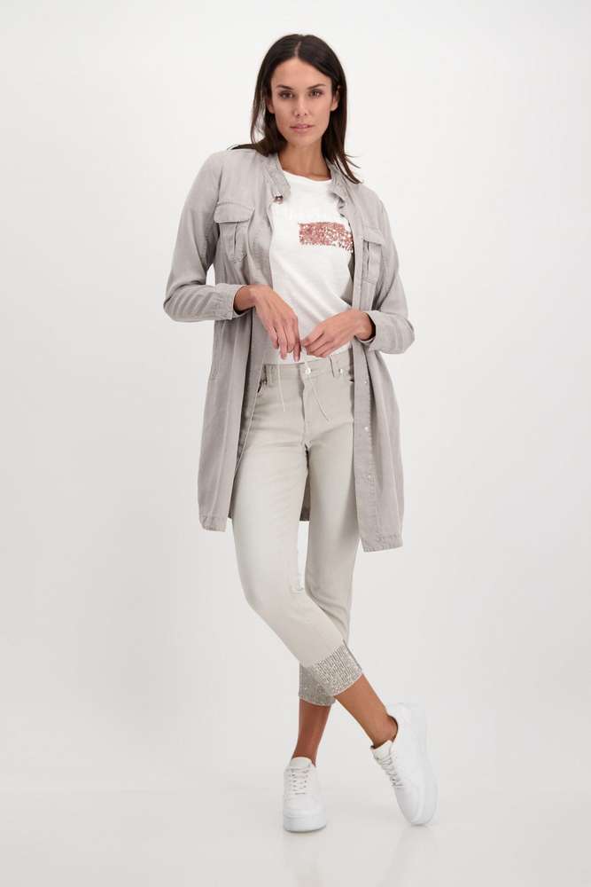 Pantalón MONARI jeans cropped pedrería